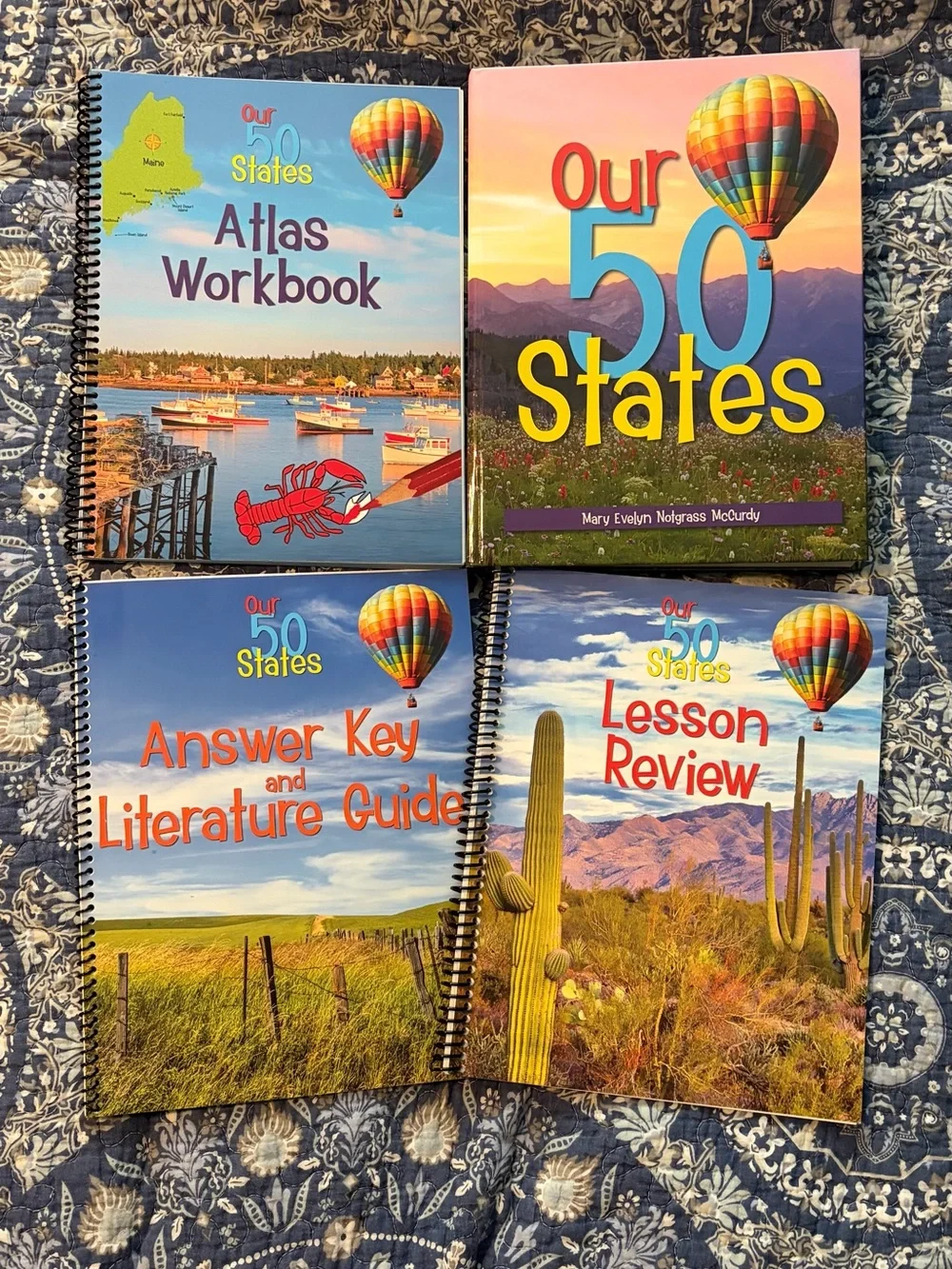 Our 50 States Atlas Workbook Set - Blue Covers